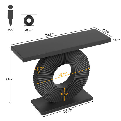 Tribesigns Console Table with Geometric Base