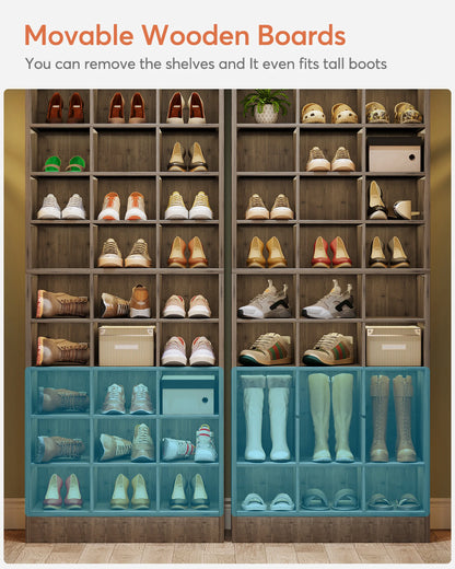 Tribesigns 8-Tier Wood Shoe Cabinet