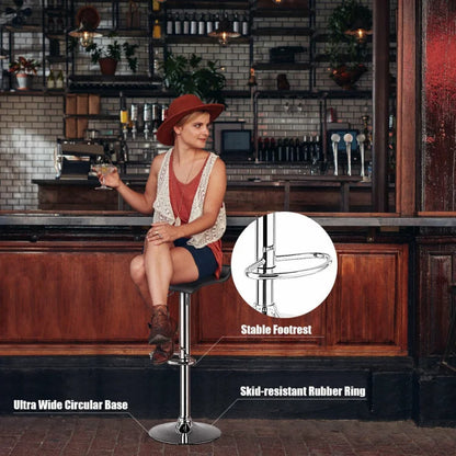 Adjustable Backless Bar Stools, Set of 2