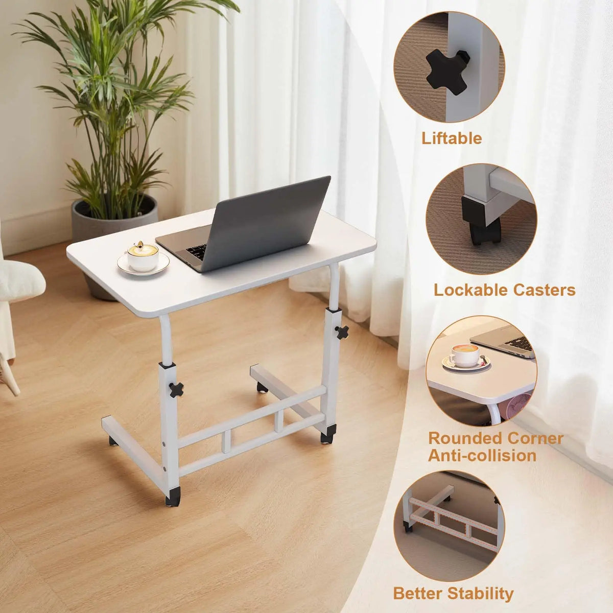 Mobile C-Shaped Standing Desk