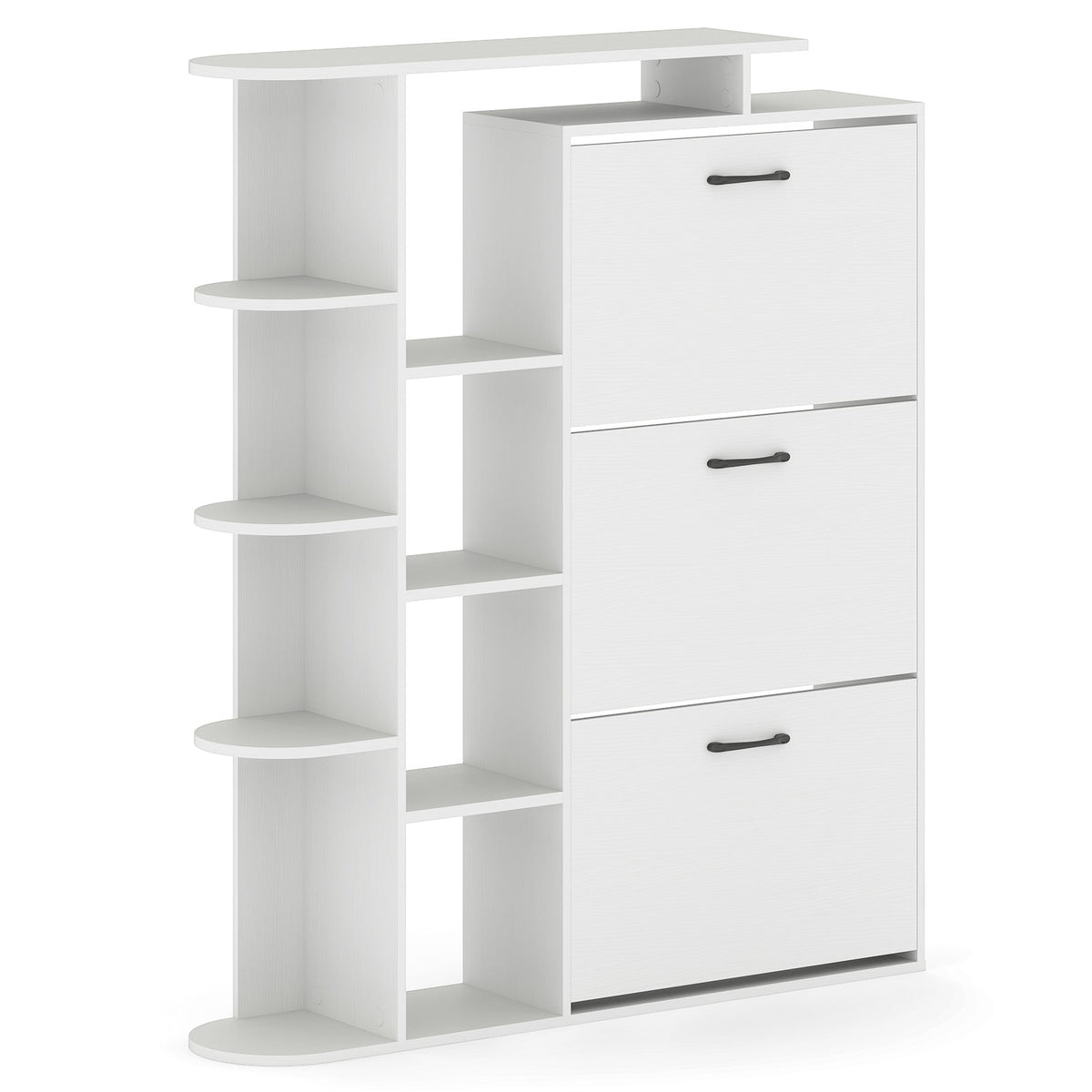 Shoe Cabinet with Open Shelves
