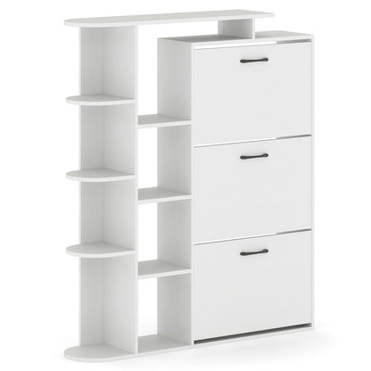 Shoe Cabinet with Open Shelves